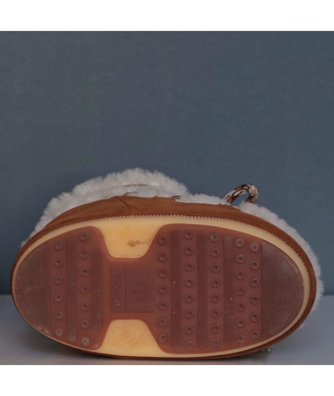 MOON BOOT Коричневые замшевые ботинки, фото 7