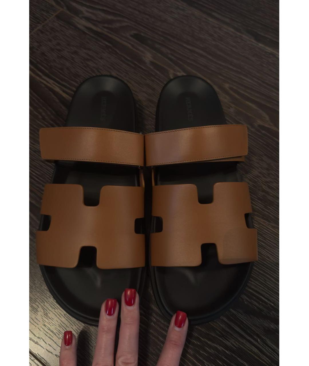 TOM FORD Бежевые кожаные низкие кроссовки / кеды, фото 2