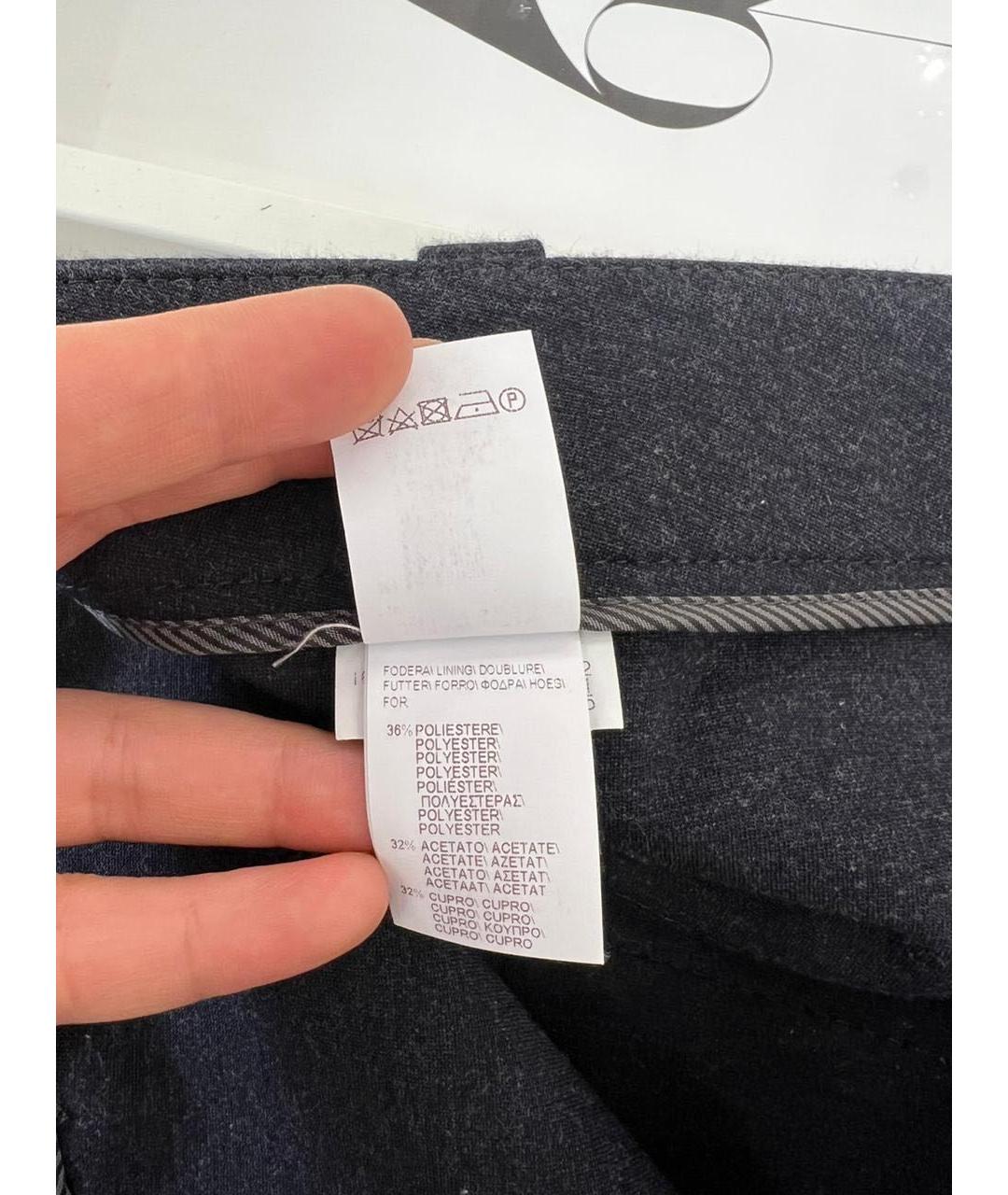 BRUNELLO CUCINELLI Антрацитовые брюки широкие, фото 8