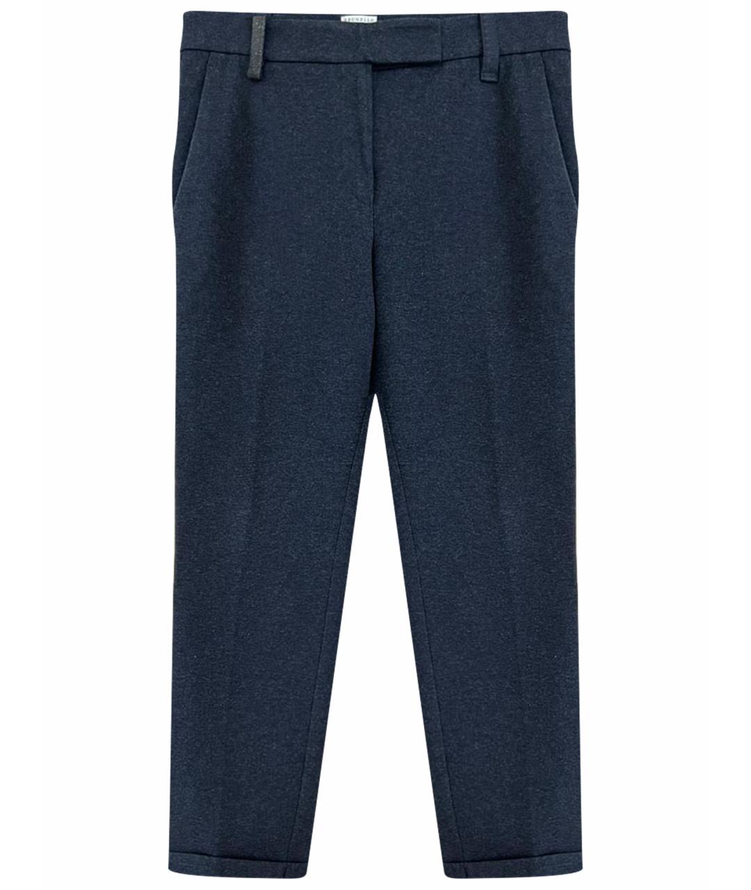 BRUNELLO CUCINELLI Антрацитовые брюки широкие, фото 1