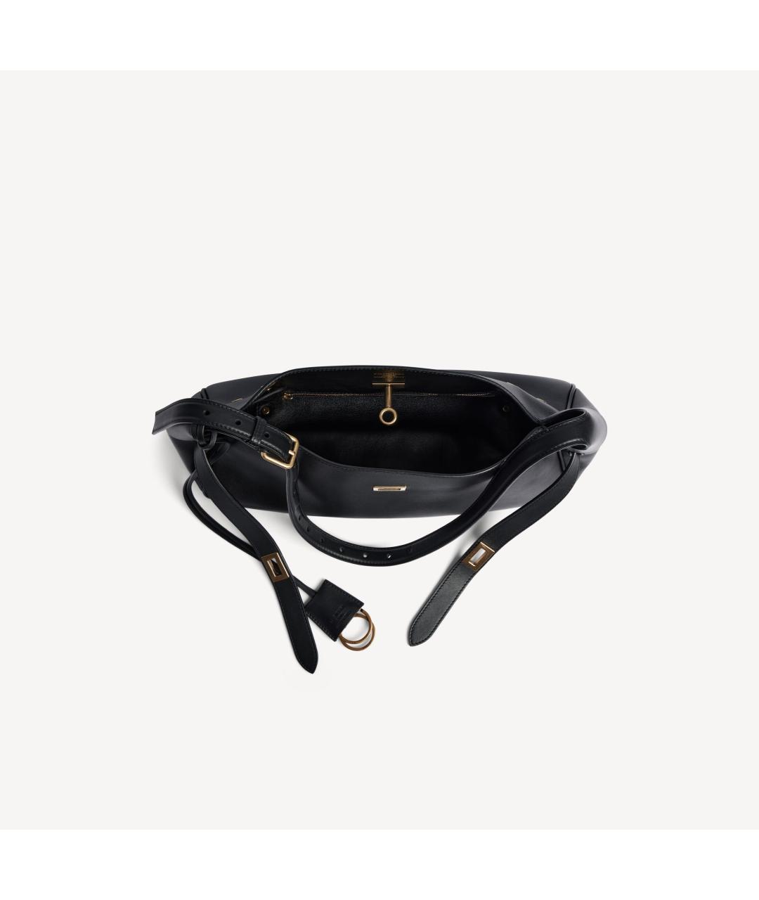 BALENCIAGA Черная кожаная сумка через плечо, фото 4