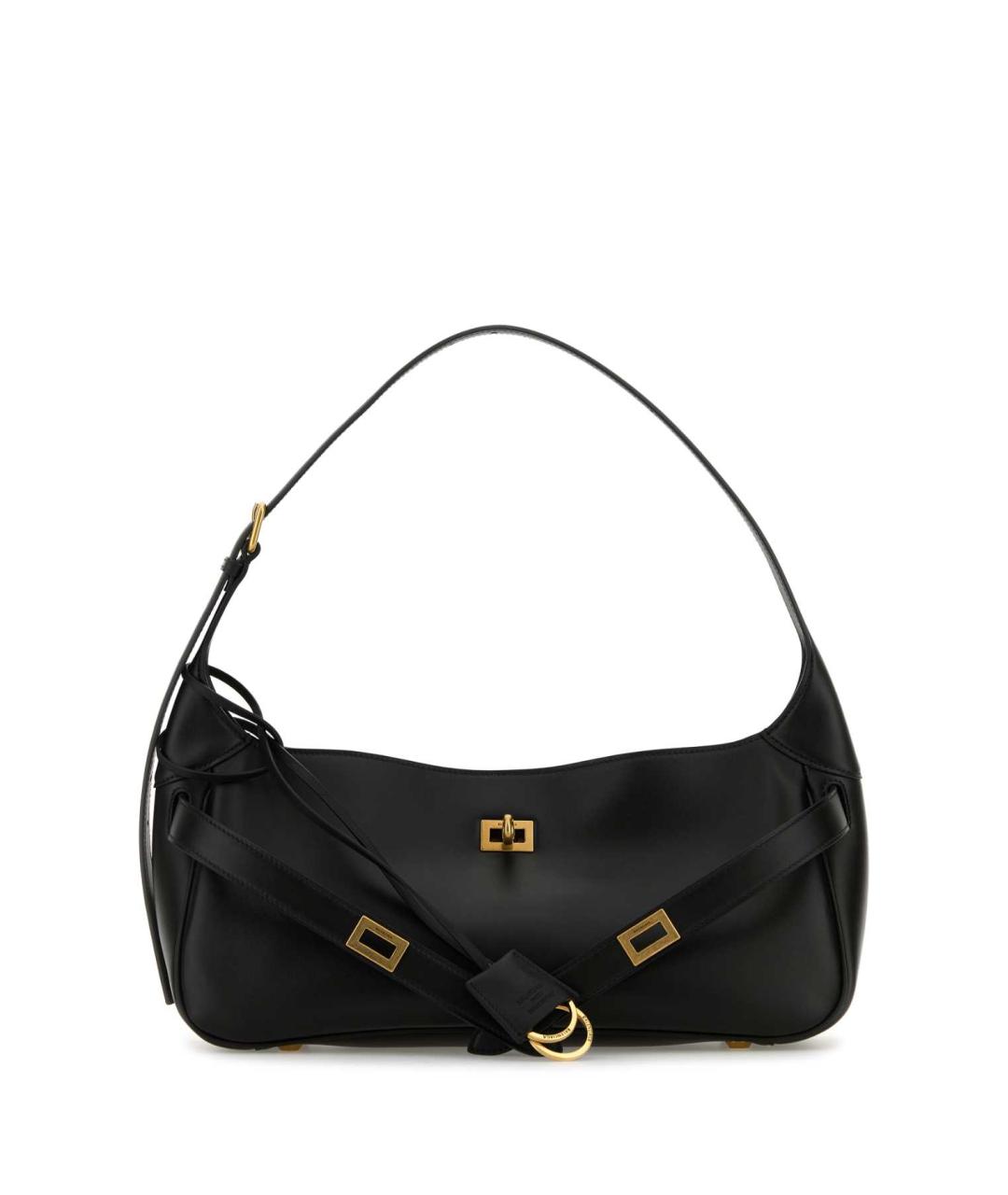 BALENCIAGA Черная кожаная сумка через плечо, фото 1