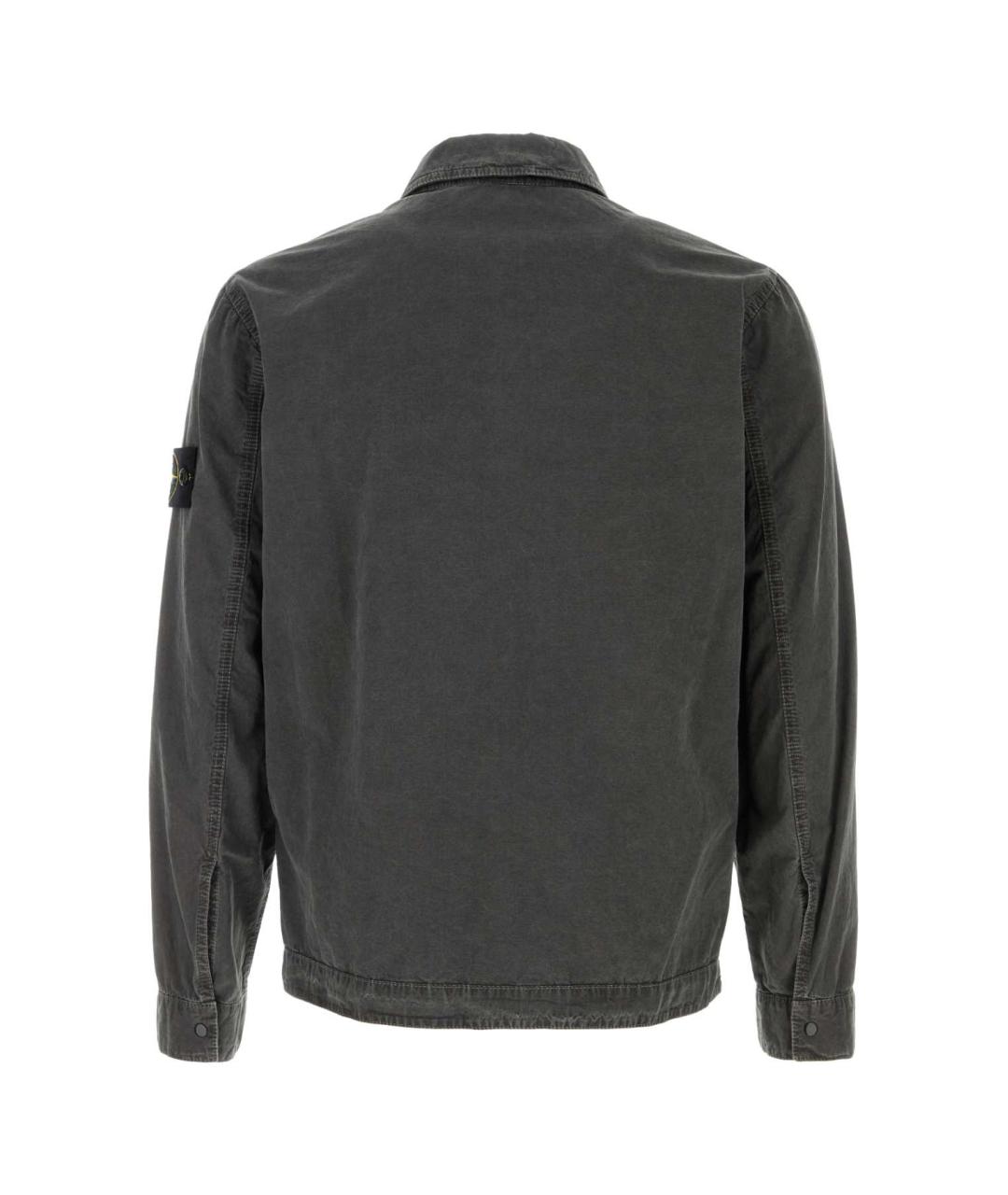 STONE ISLAND Серая хлопковая кэжуал рубашка, фото 2