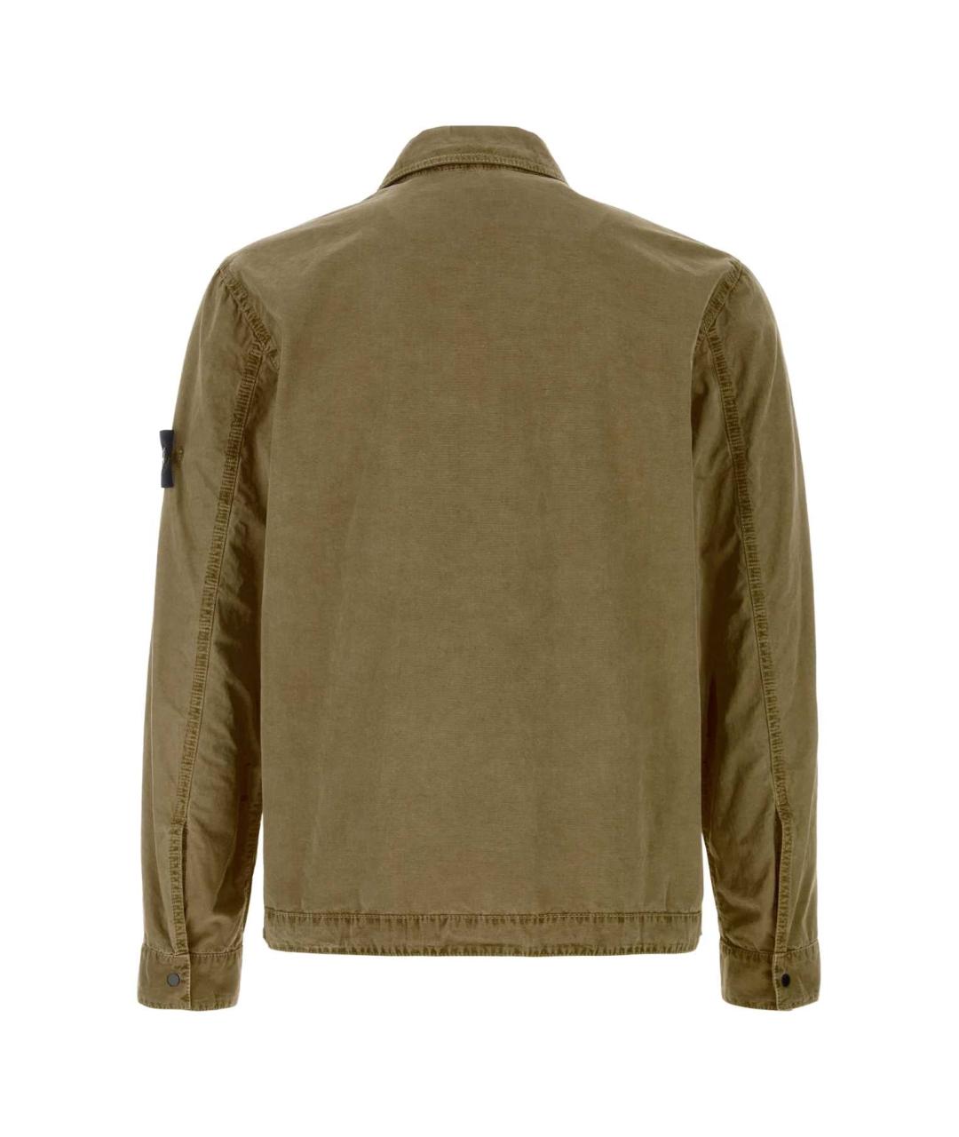 STONE ISLAND Зеленая хлопковая кэжуал рубашка, фото 2