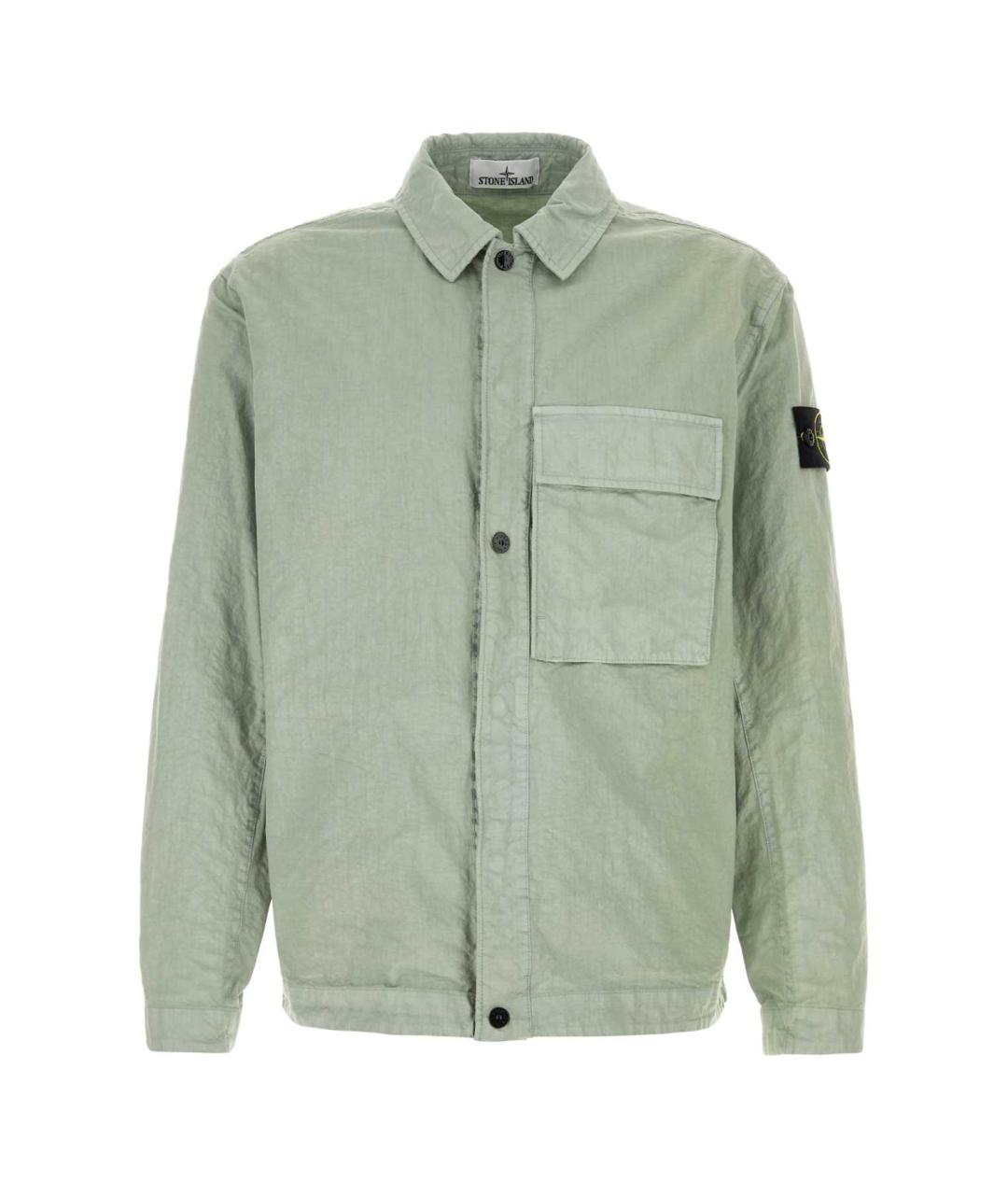 STONE ISLAND Зеленая синтетическая куртка, фото 1