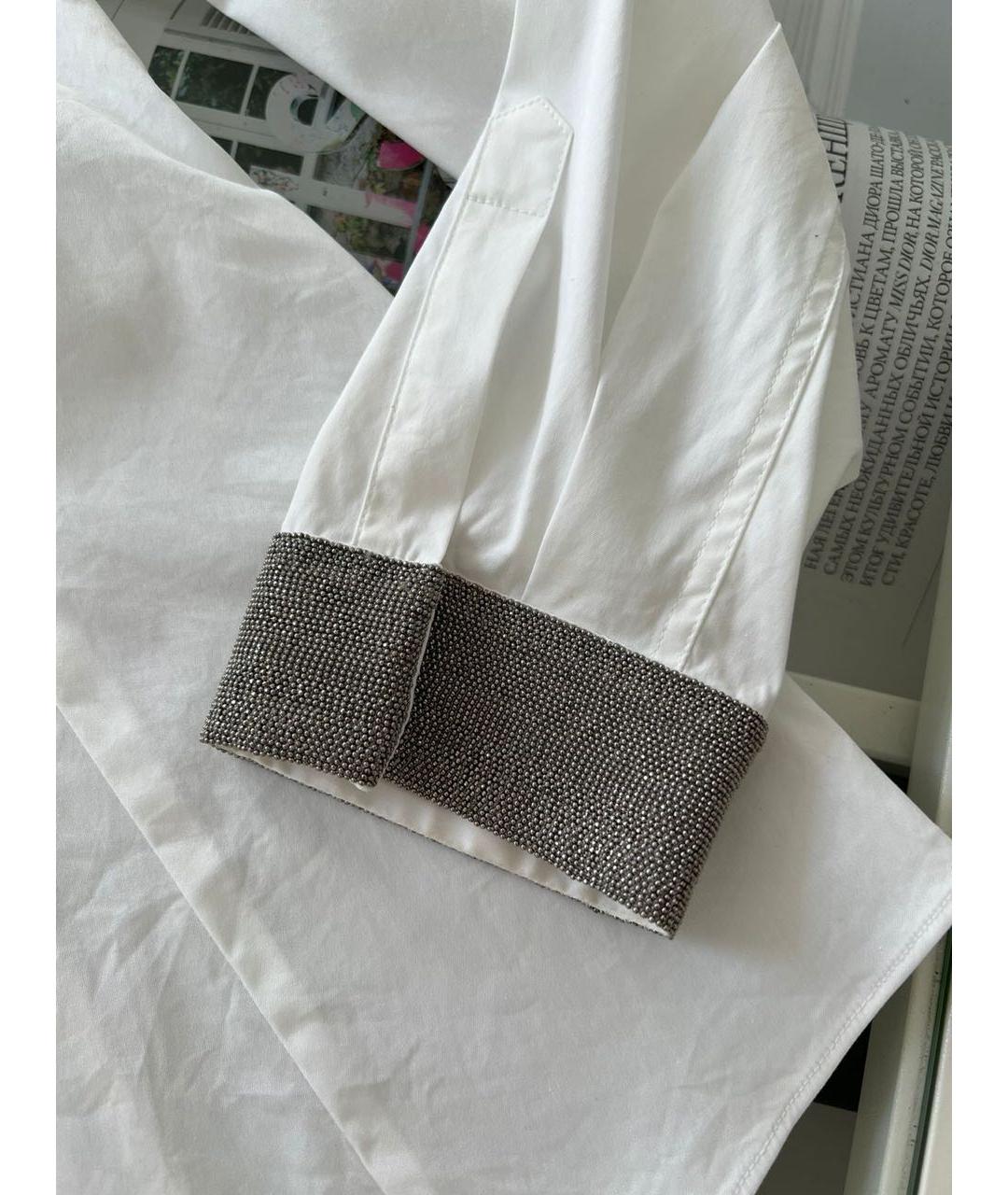 BRUNELLO CUCINELLI Белая хлопковая рубашка, фото 5