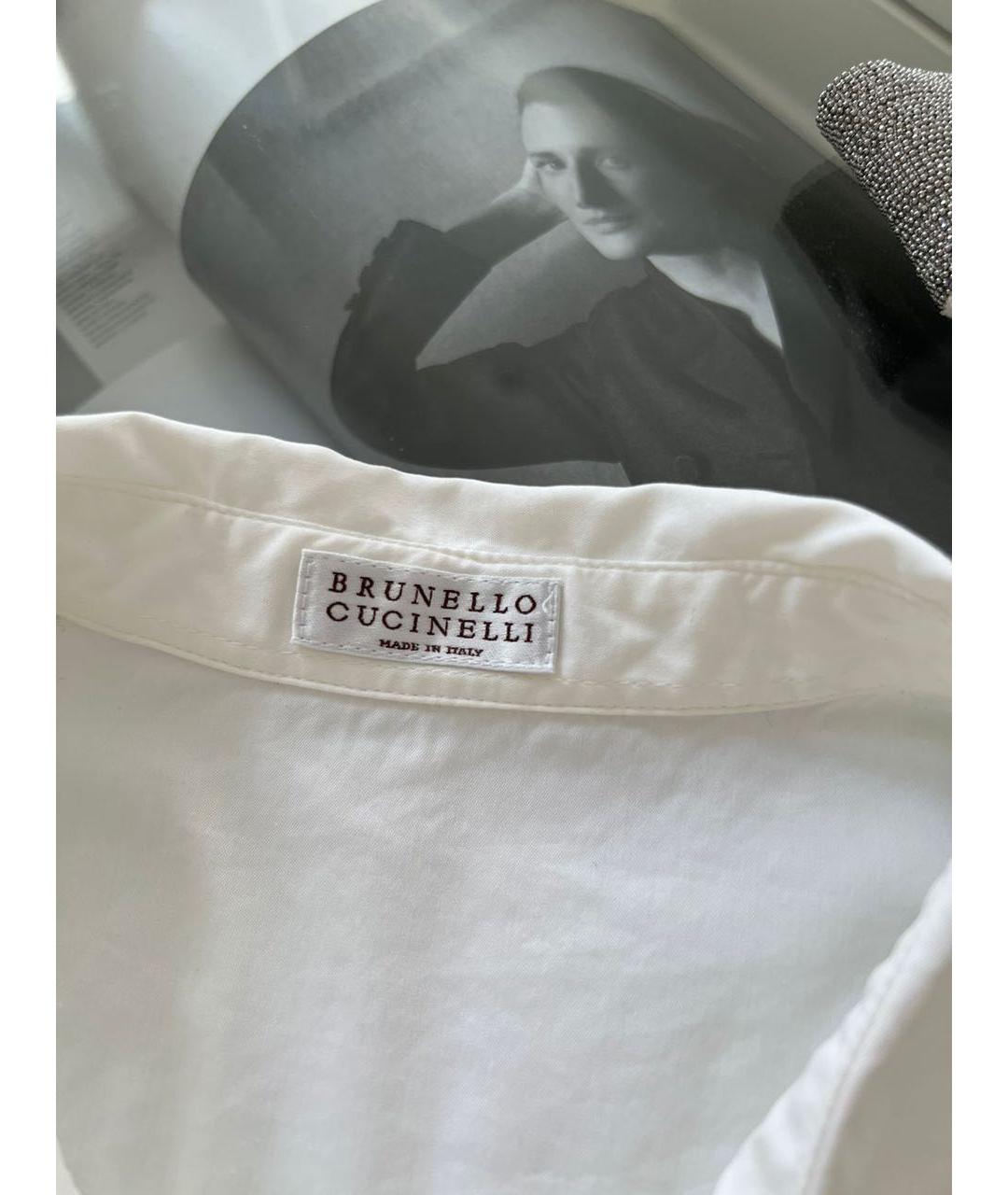 BRUNELLO CUCINELLI Белая хлопковая рубашка, фото 6