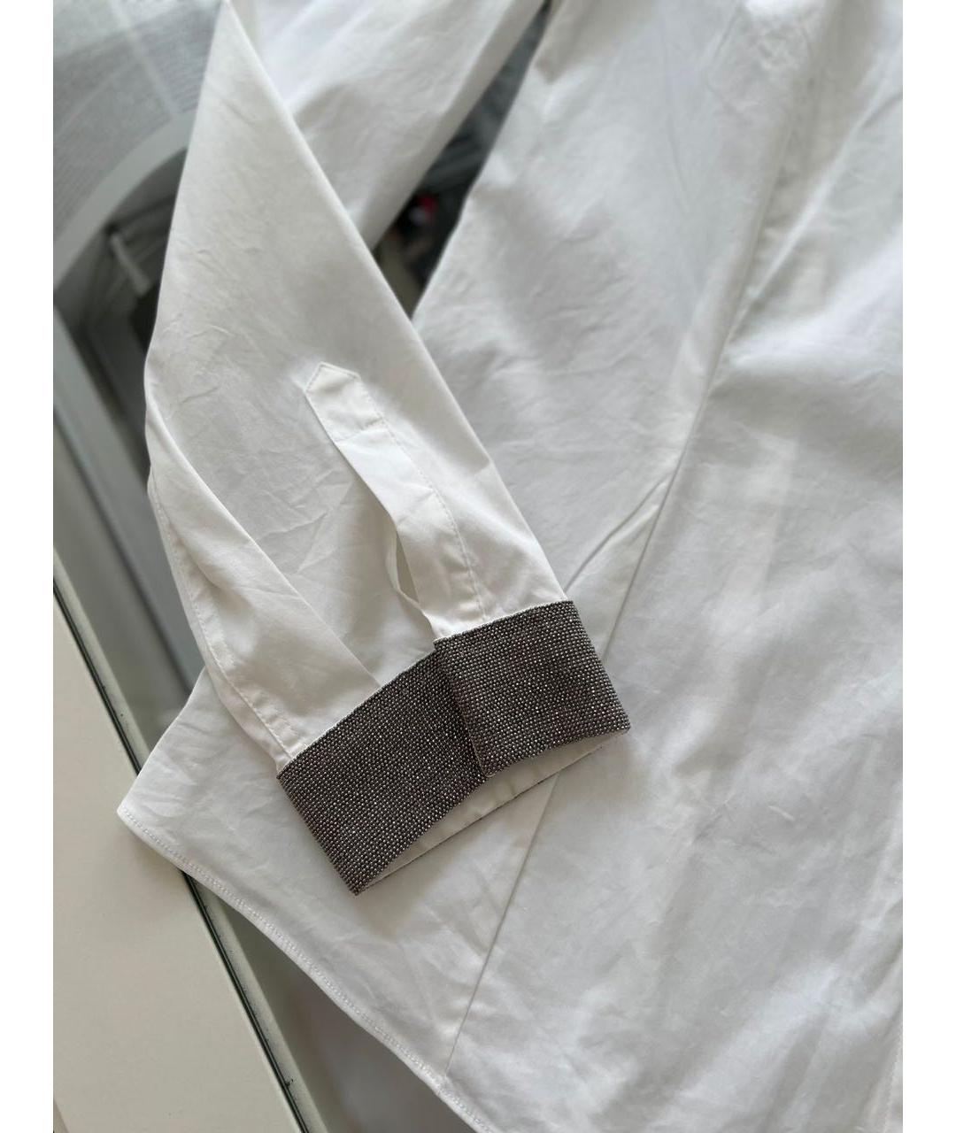 BRUNELLO CUCINELLI Белая хлопковая рубашка, фото 4
