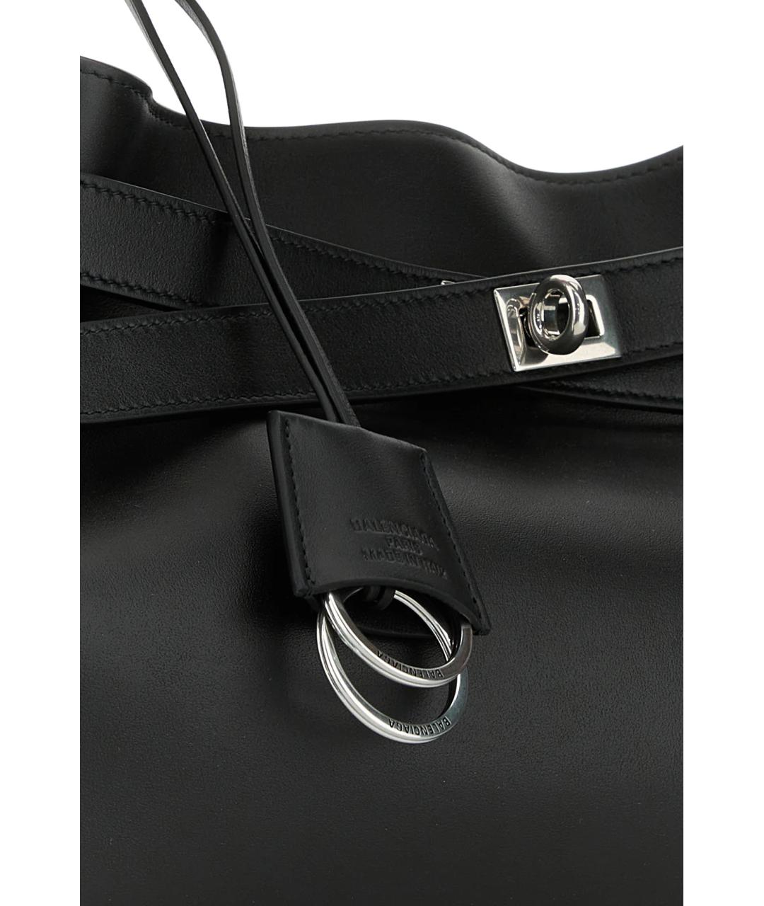 BALENCIAGA Черная кожаная сумка через плечо, фото 4