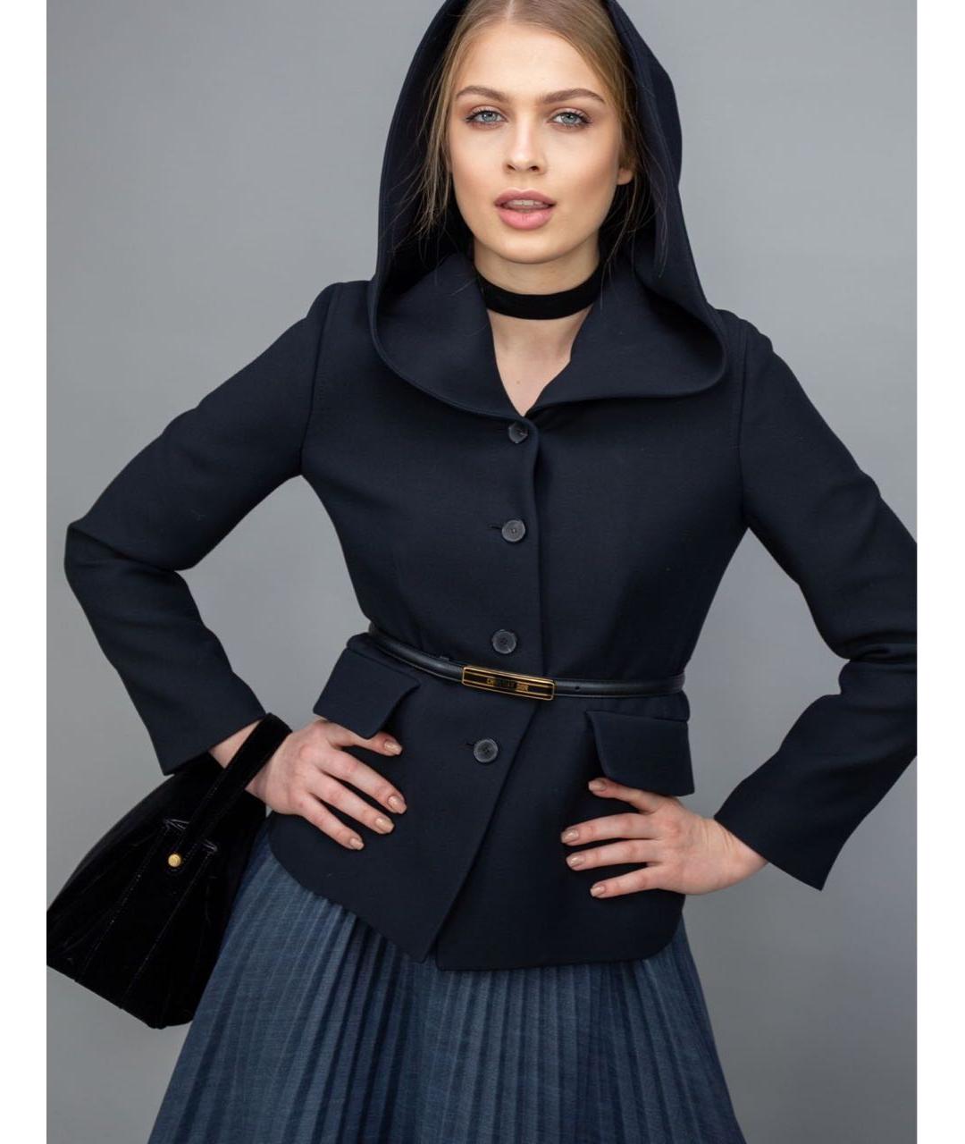 CHRISTIAN DIOR Черный шерстяной жакет/пиджак, фото 3