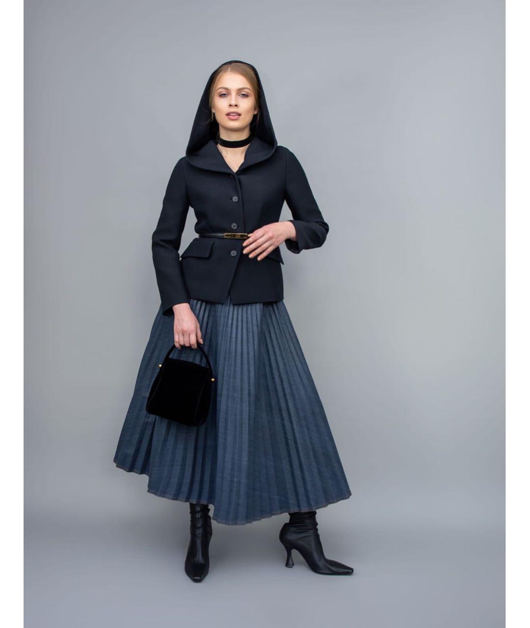 CHRISTIAN DIOR Черный шерстяной жакет/пиджак, фото 5