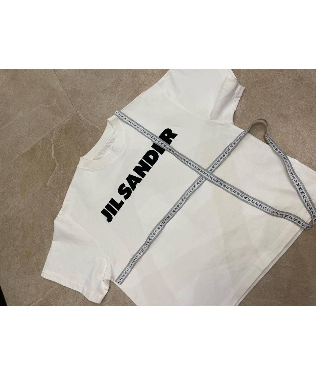 JIL SANDER Белая хлопковая футболка, фото 6