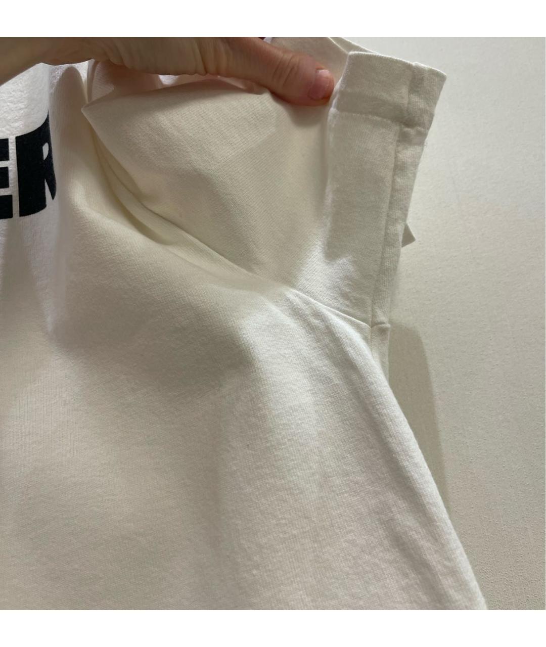 JIL SANDER Белая хлопковая футболка, фото 7