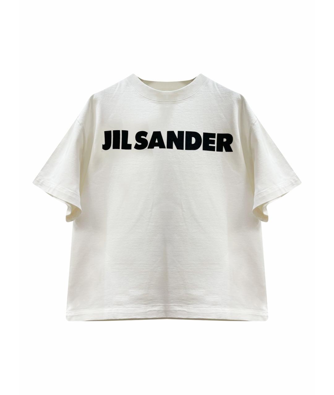 JIL SANDER Белая хлопковая футболка, фото 1