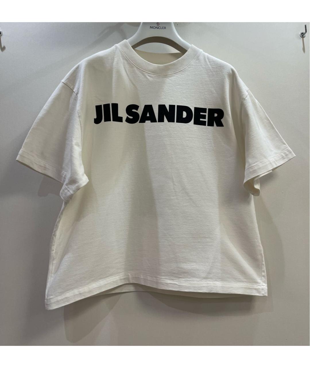 JIL SANDER Белая хлопковая футболка, фото 9