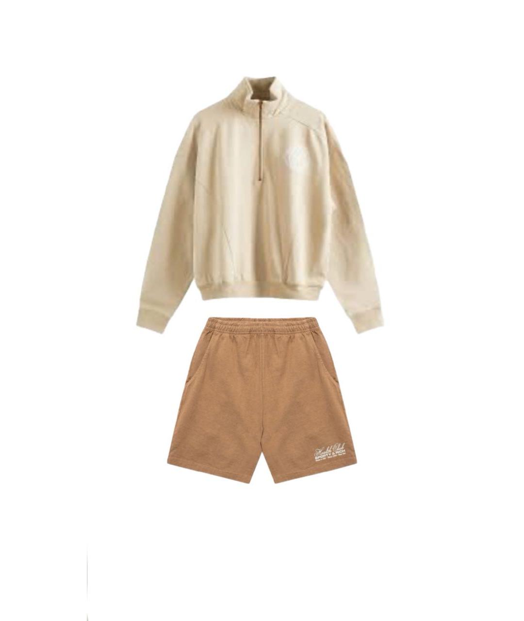 SPORTY AND RICH Бежевый хлопковый спортивные костюмы, фото 2