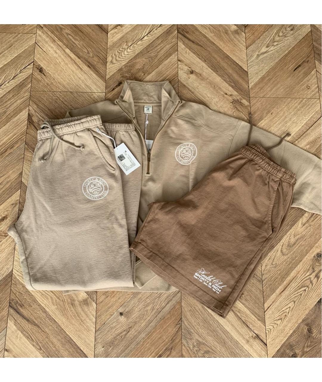 SPORTY AND RICH Бежевый хлопковый спортивные костюмы, фото 4