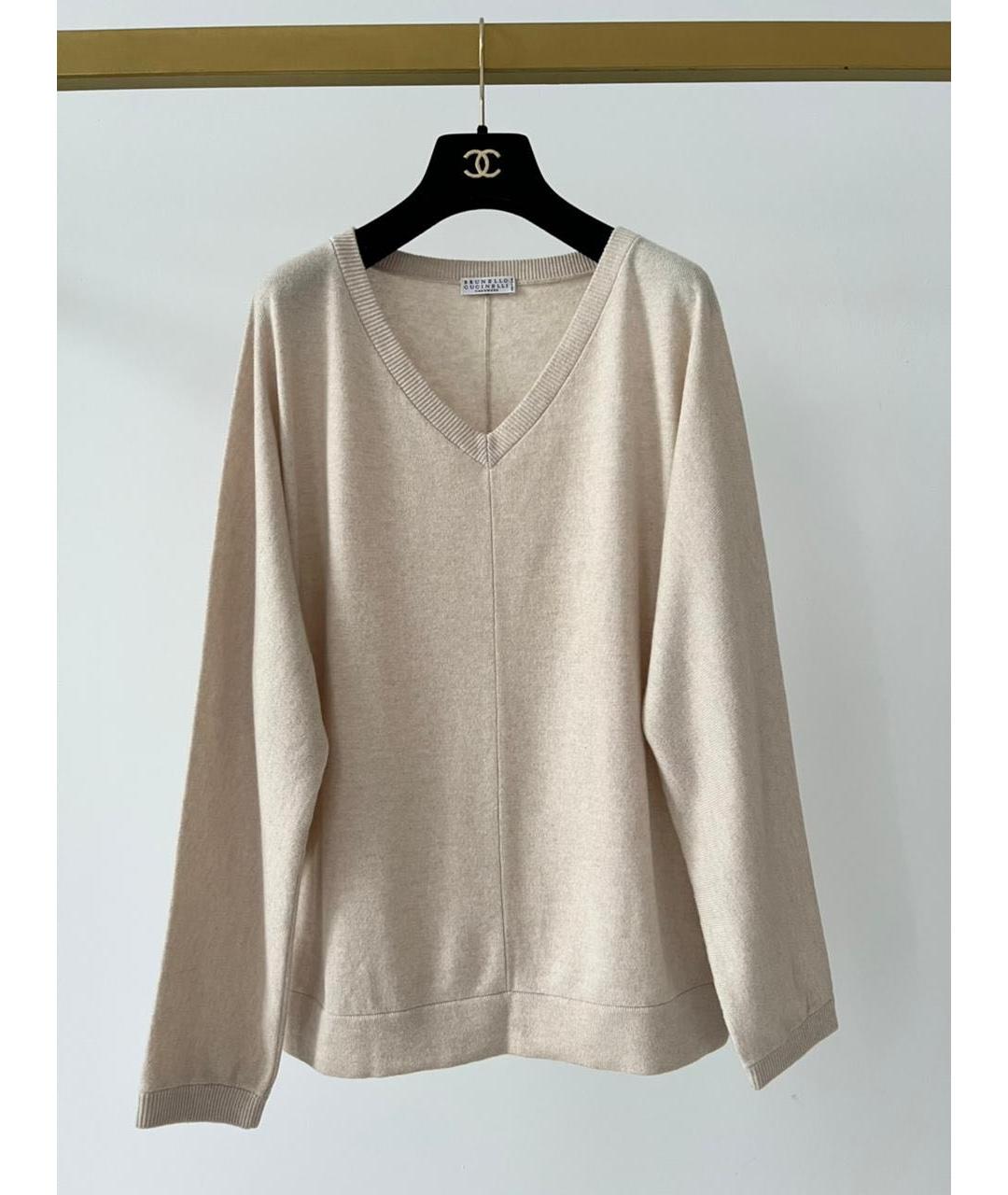 BRUNELLO CUCINELLI Бежевый джемпер / свитер, фото 9