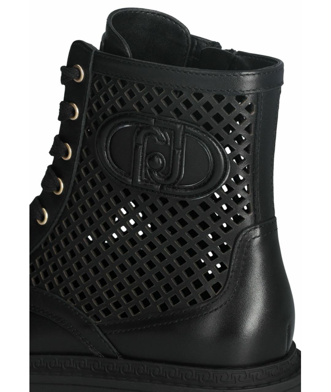 LIU JO Черные кожаные полусапоги, фото 6