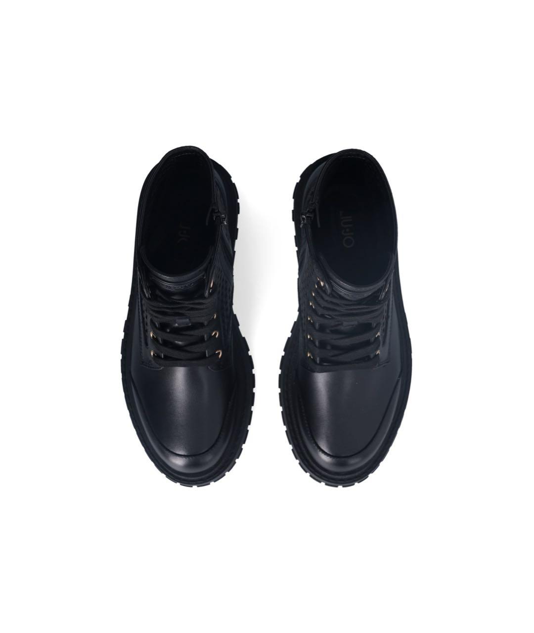 LIU JO Черные кожаные полусапоги, фото 3