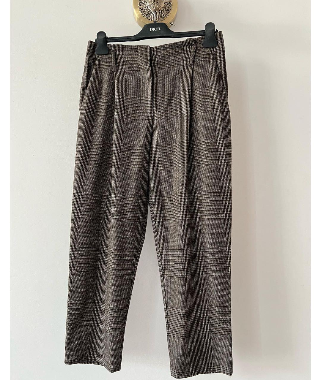 BRUNELLO CUCINELLI Коричневые брюки широкие, фото 9