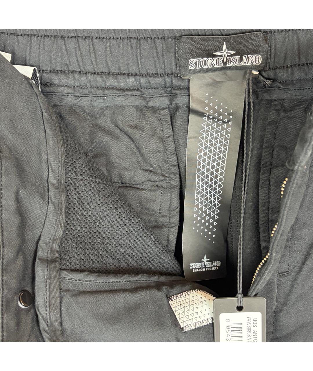 STONE ISLAND SHADOW PROJECT Черные хлопковые классические брюки, фото 8
