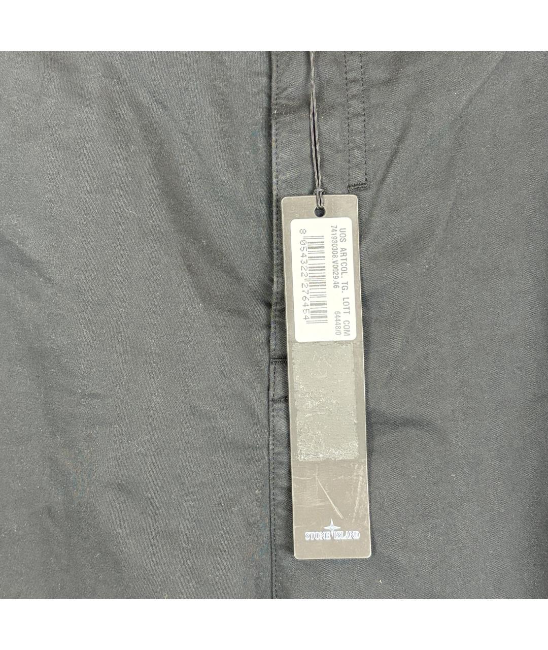 STONE ISLAND SHADOW PROJECT Черные хлопковые классические брюки, фото 3