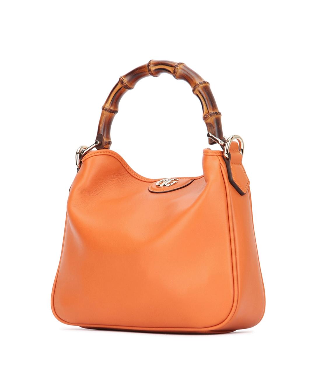 GUCCI Оранжевая кожаная сумка через плечо, фото 2