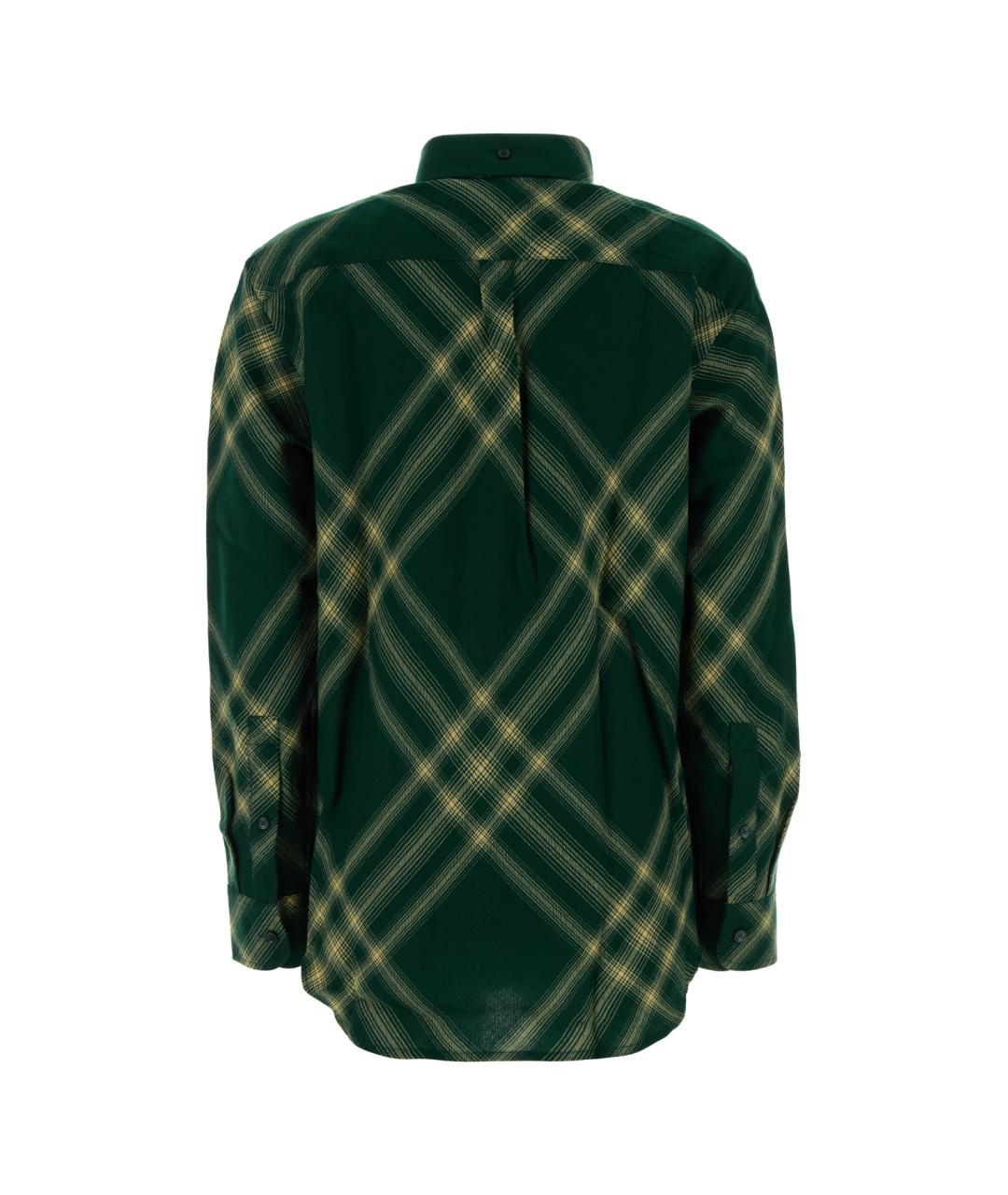 BURBERRY Зеленая шерстяная рубашка, фото 2