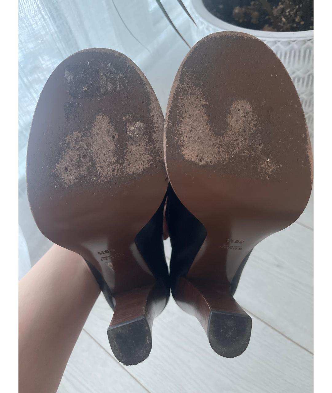 GUCCI Черные кожаные туфли, фото 5