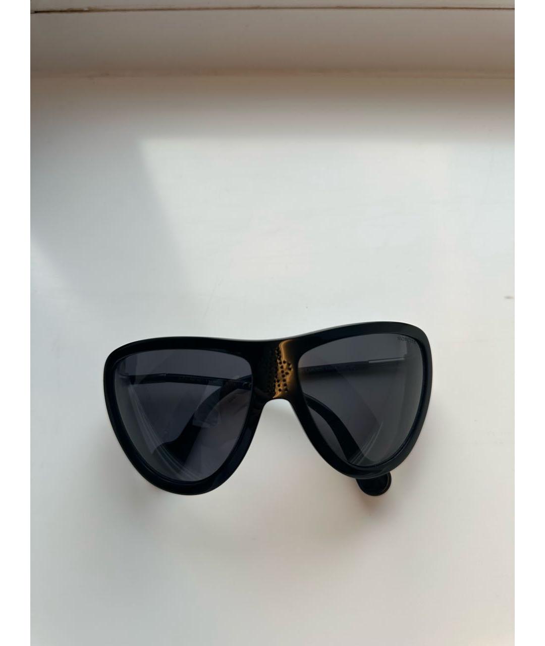 MONCLER Черные пластиковые солнцезащитные очки, фото 8
