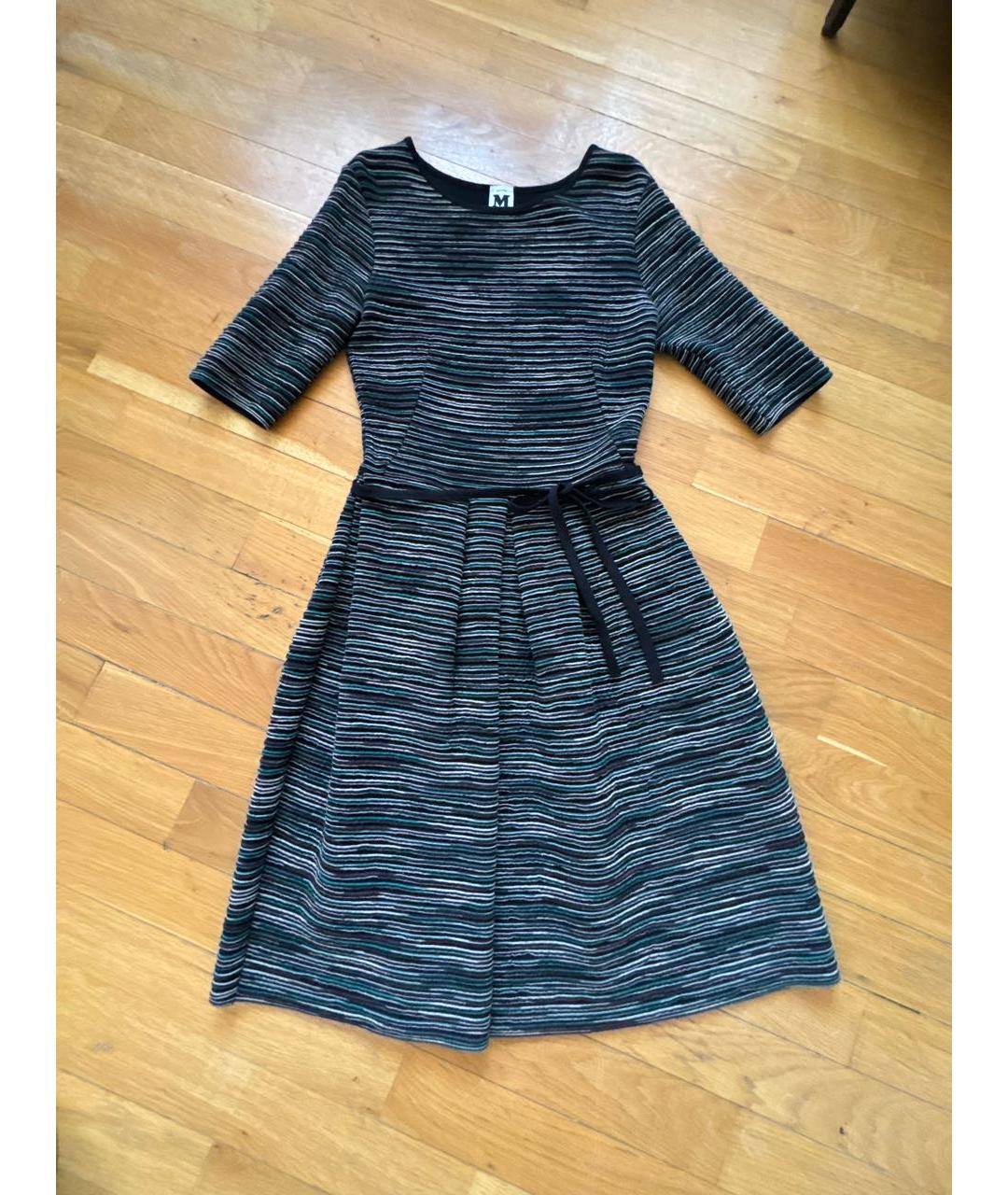 M MISSONI Серое шерстяное повседневное платье, фото 8