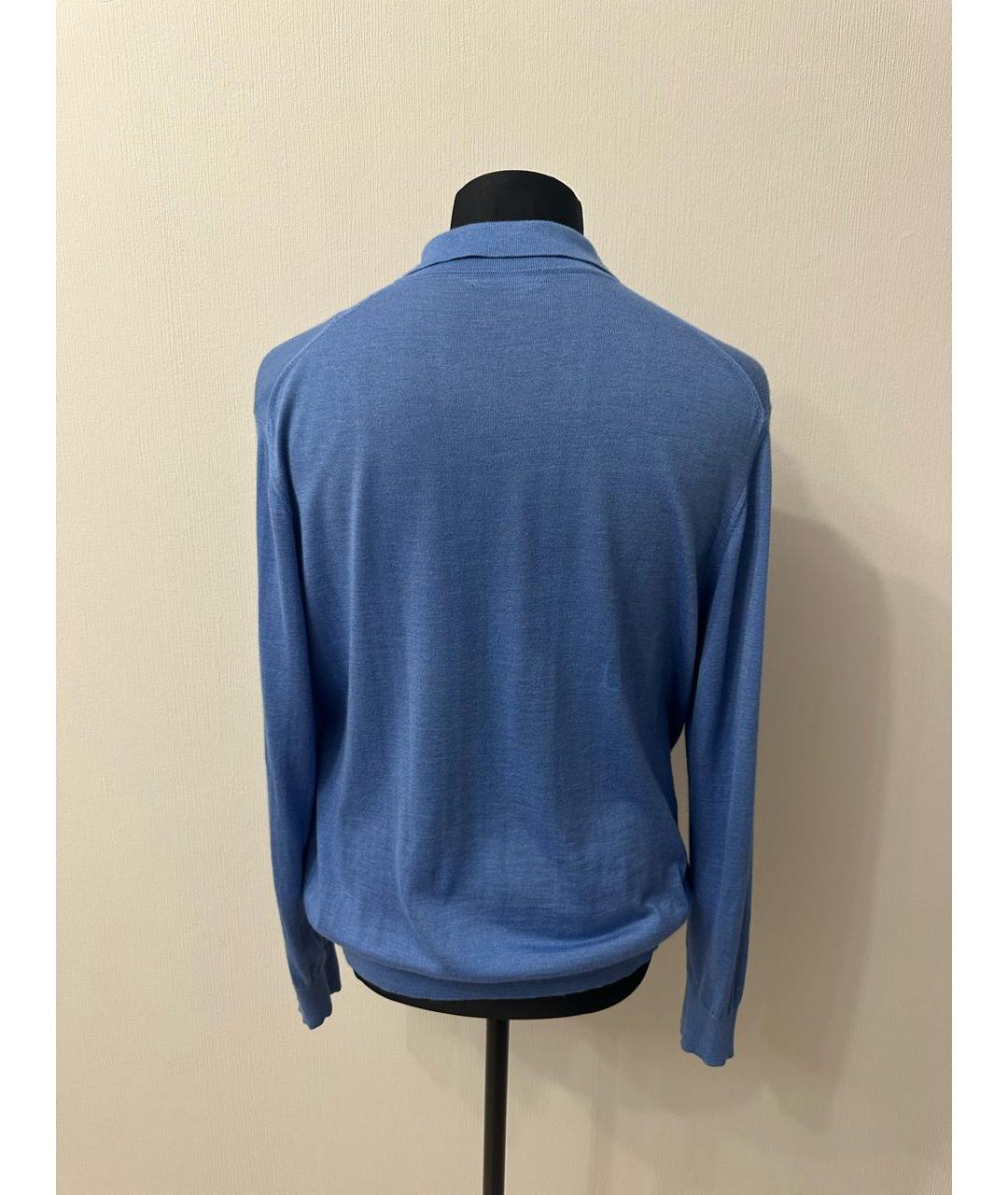 STEFANO RICCI Голубой кашемировый джемпер / свитер, фото 3
