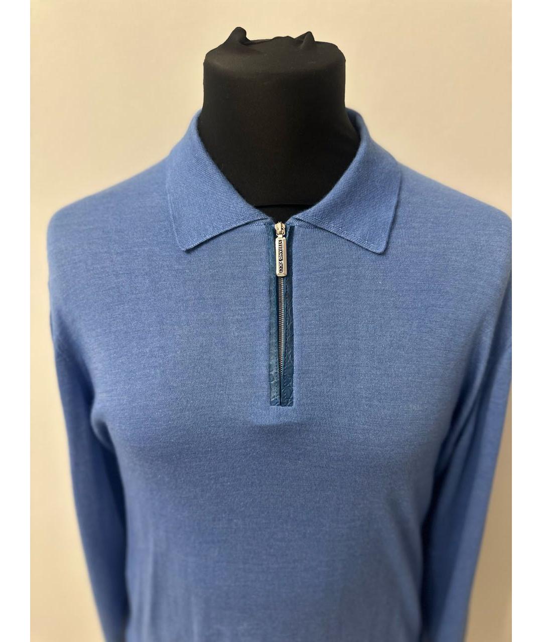 STEFANO RICCI Голубой кашемировый джемпер / свитер, фото 2