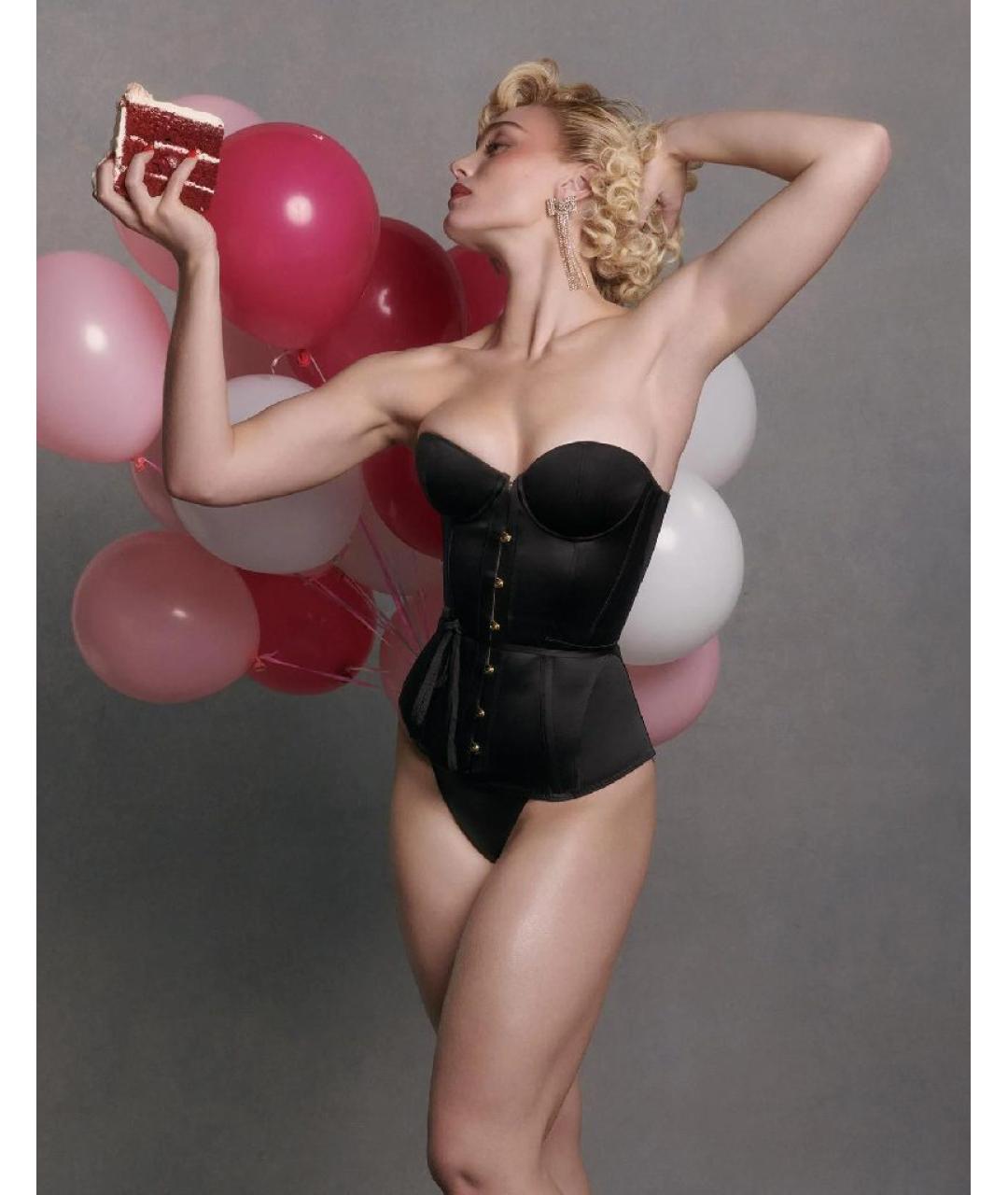 AGENT PROVOCATEUR Черный атласный корсет, фото 5