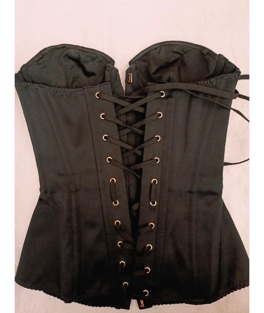 AGENT PROVOCATEUR Черный атласный корсет, фото 4