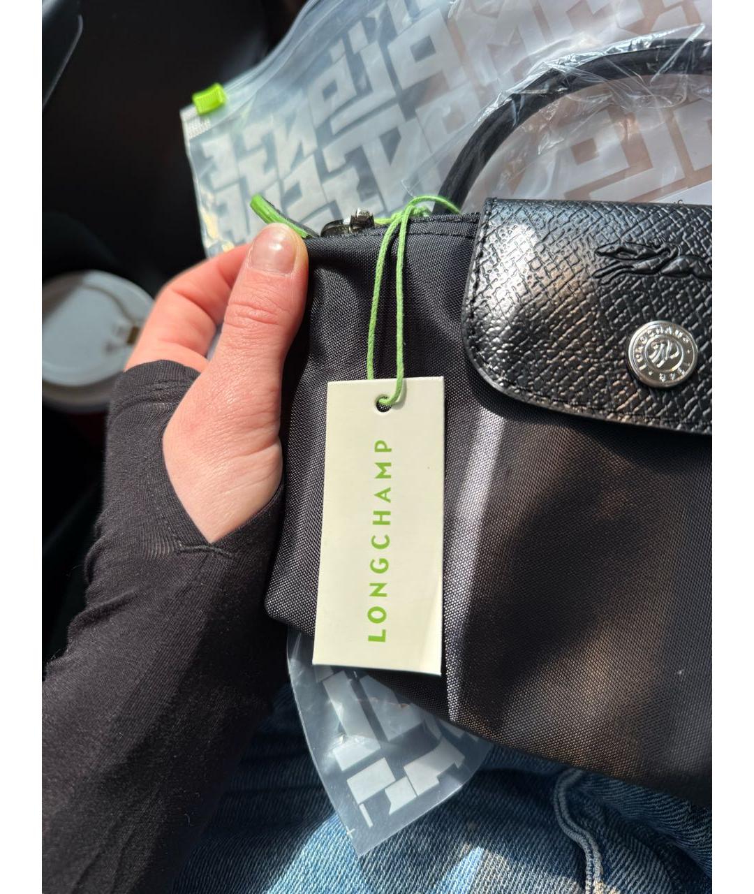 LONGCHAMP Черная сумка с короткими ручками, фото 4