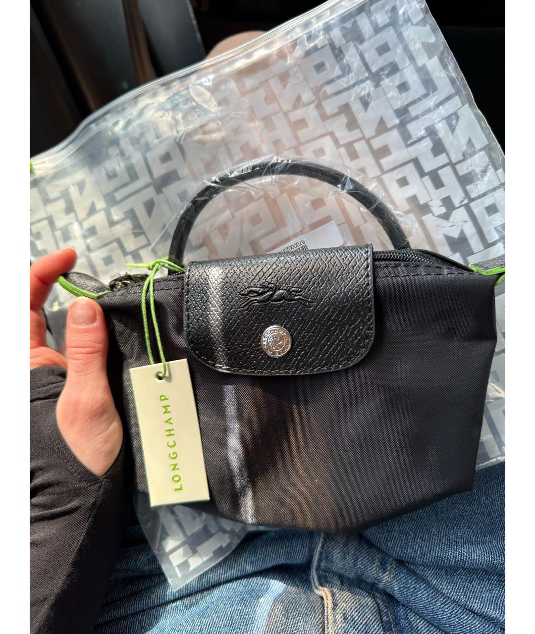 LONGCHAMP Черная сумка с короткими ручками, фото 3