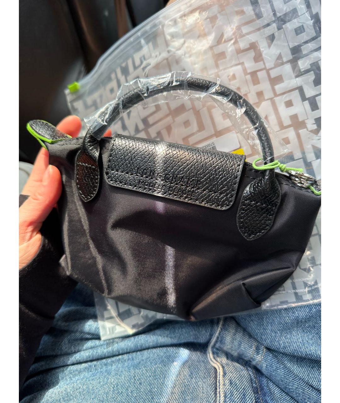 LONGCHAMP Черная сумка с короткими ручками, фото 6