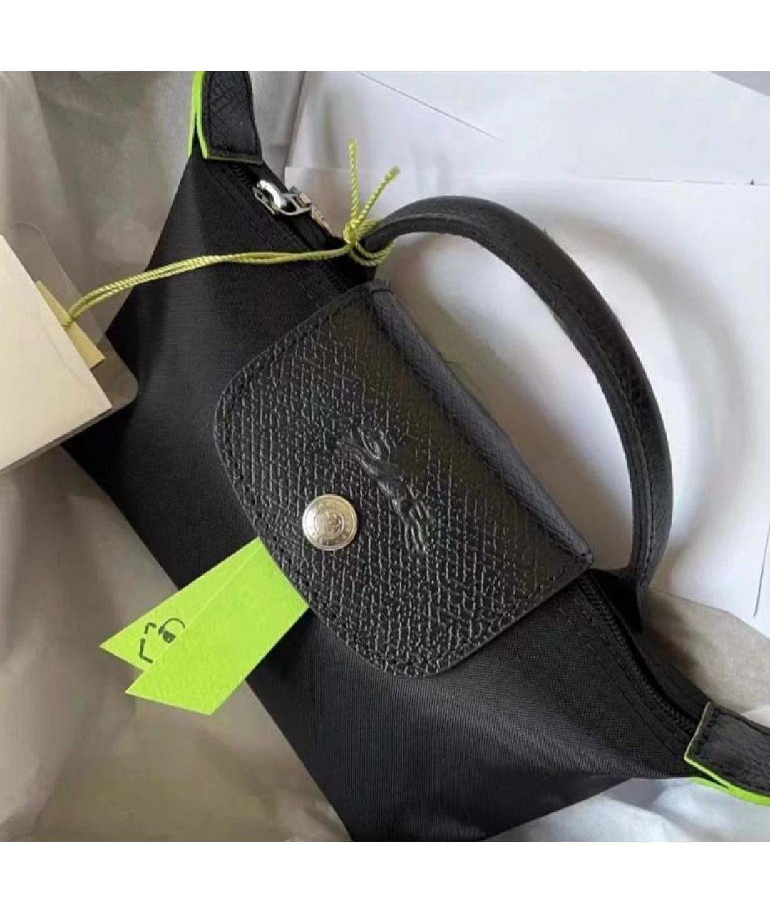 LONGCHAMP Черная сумка с короткими ручками, фото 2