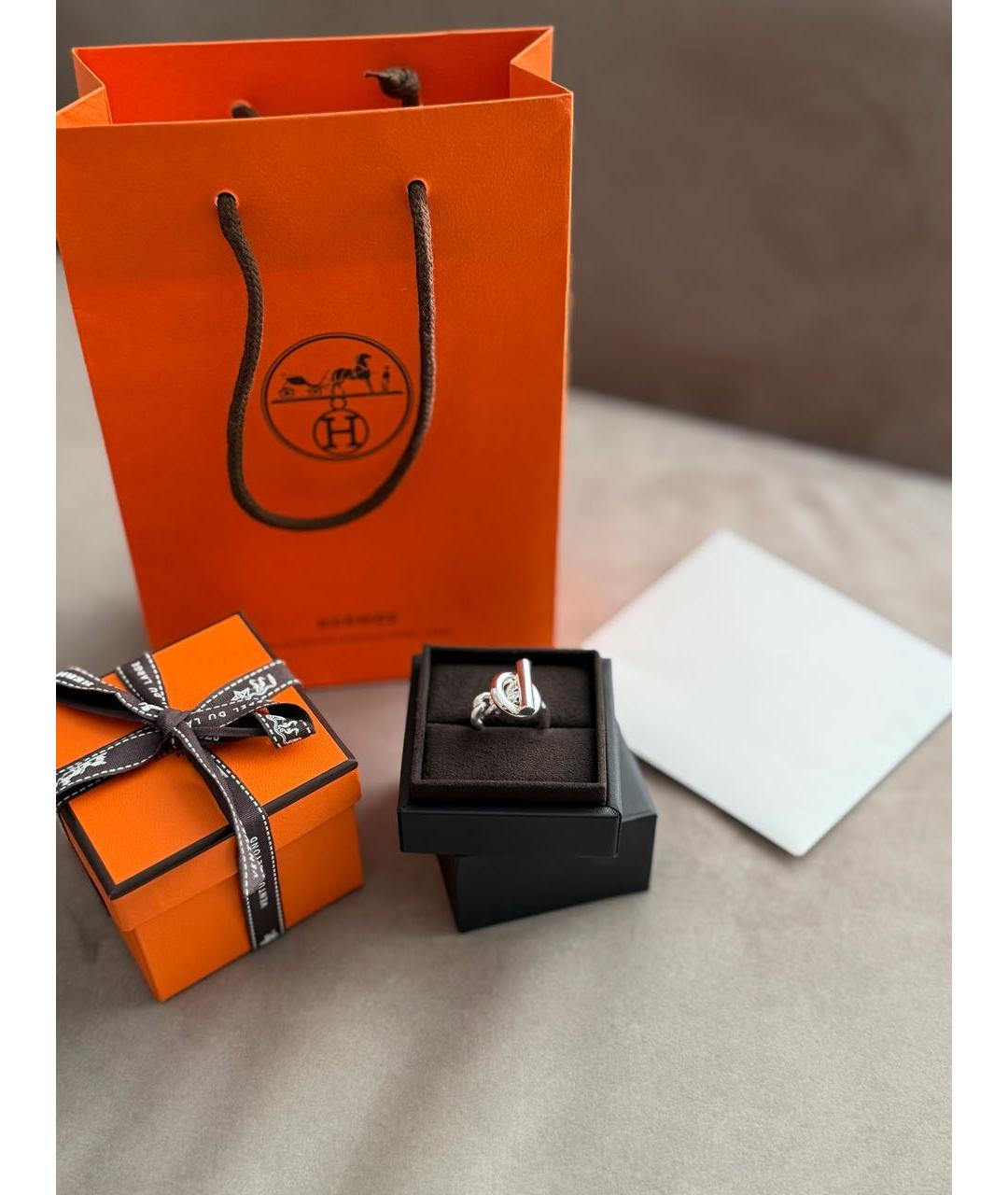 HERMES Серебряное серебряное кольцо, фото 4