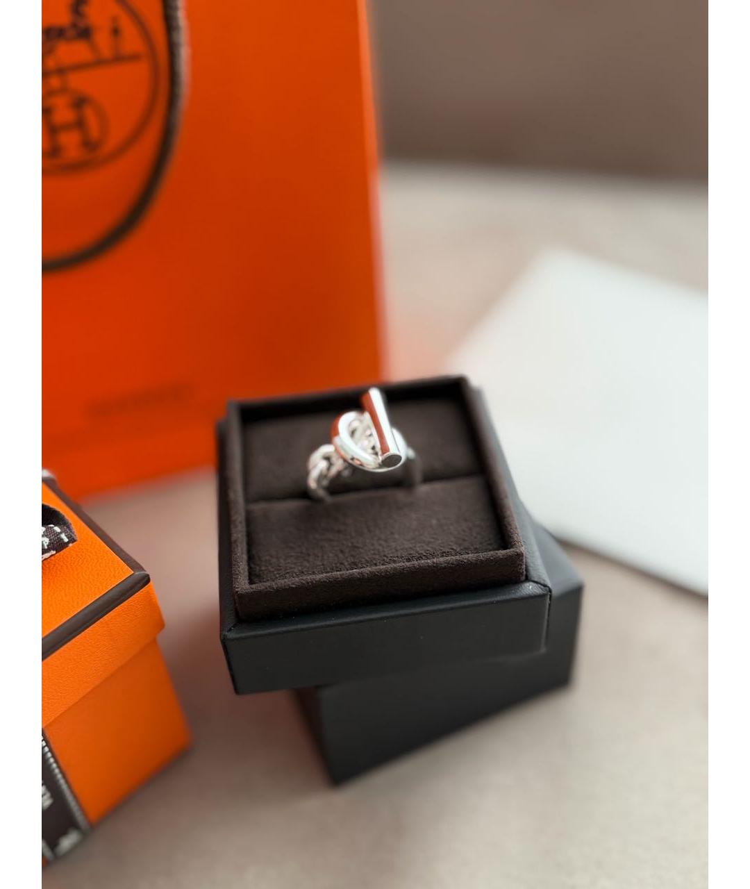 HERMES Серебряное серебряное кольцо, фото 3