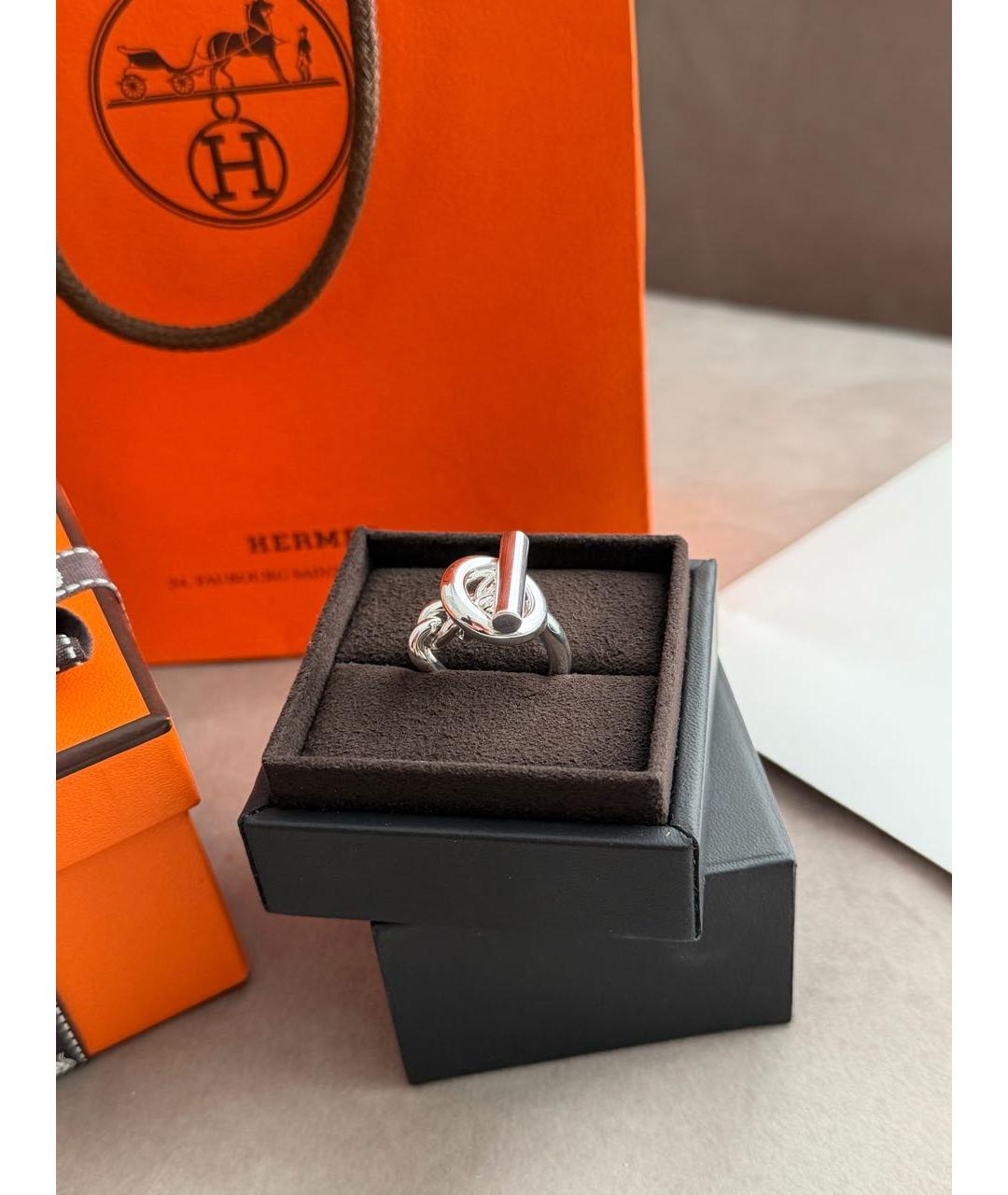 HERMES Серебряное серебряное кольцо, фото 2