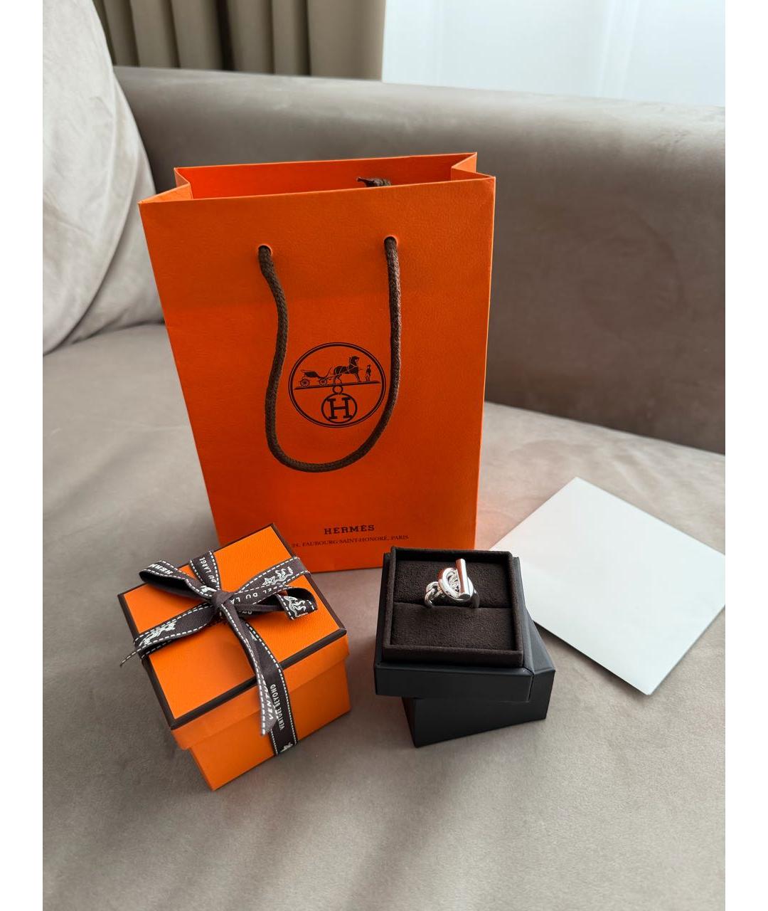 HERMES Серебряное серебряное кольцо, фото 5