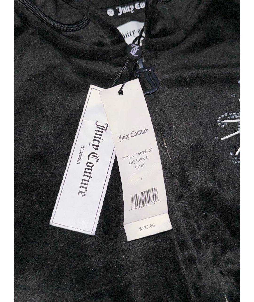 JUICY COUTURE Черный велюровый костюм с брюками, фото 6