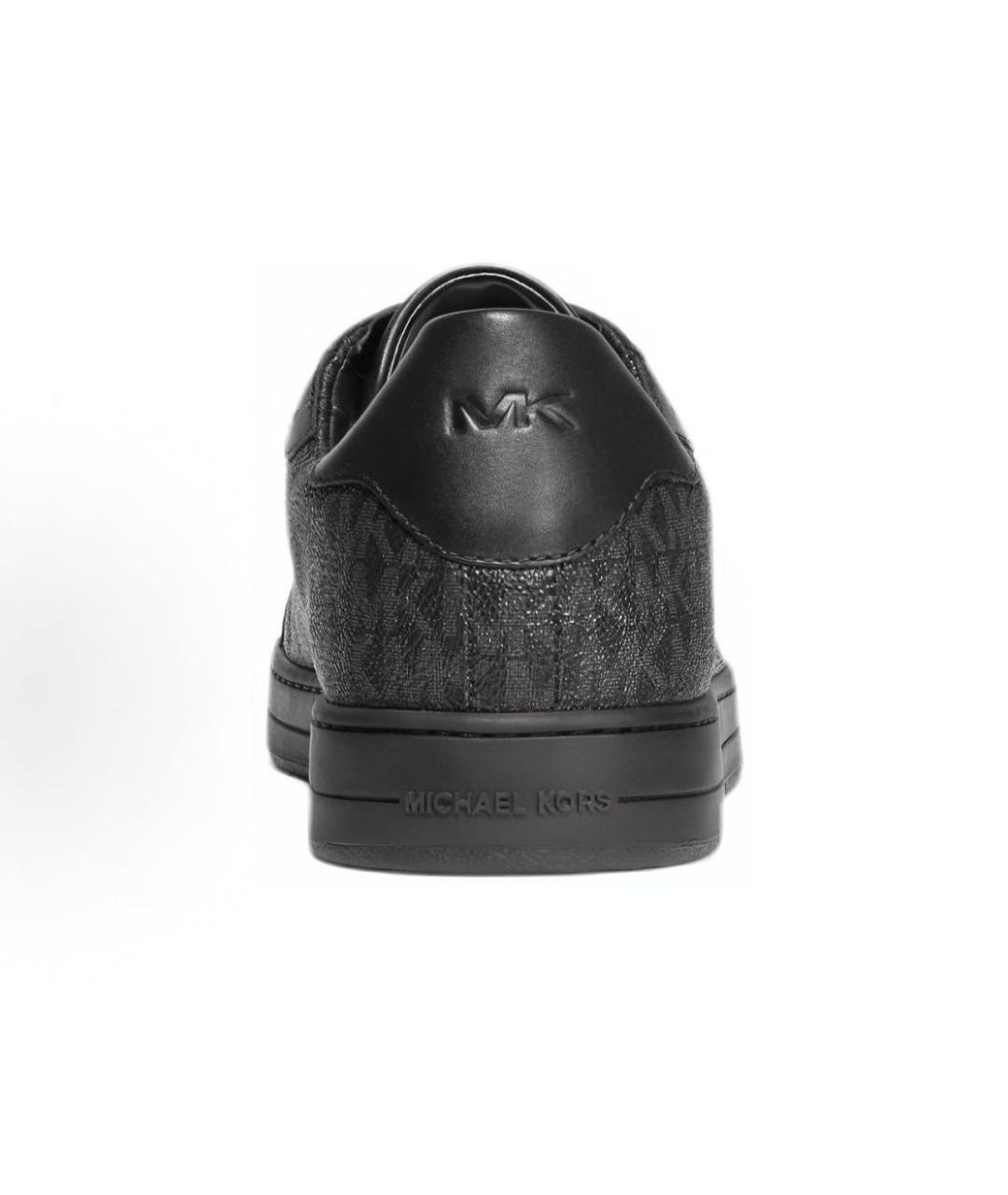 MICHAEL KORS Черные кожаные низкие кроссовки / кеды, фото 3