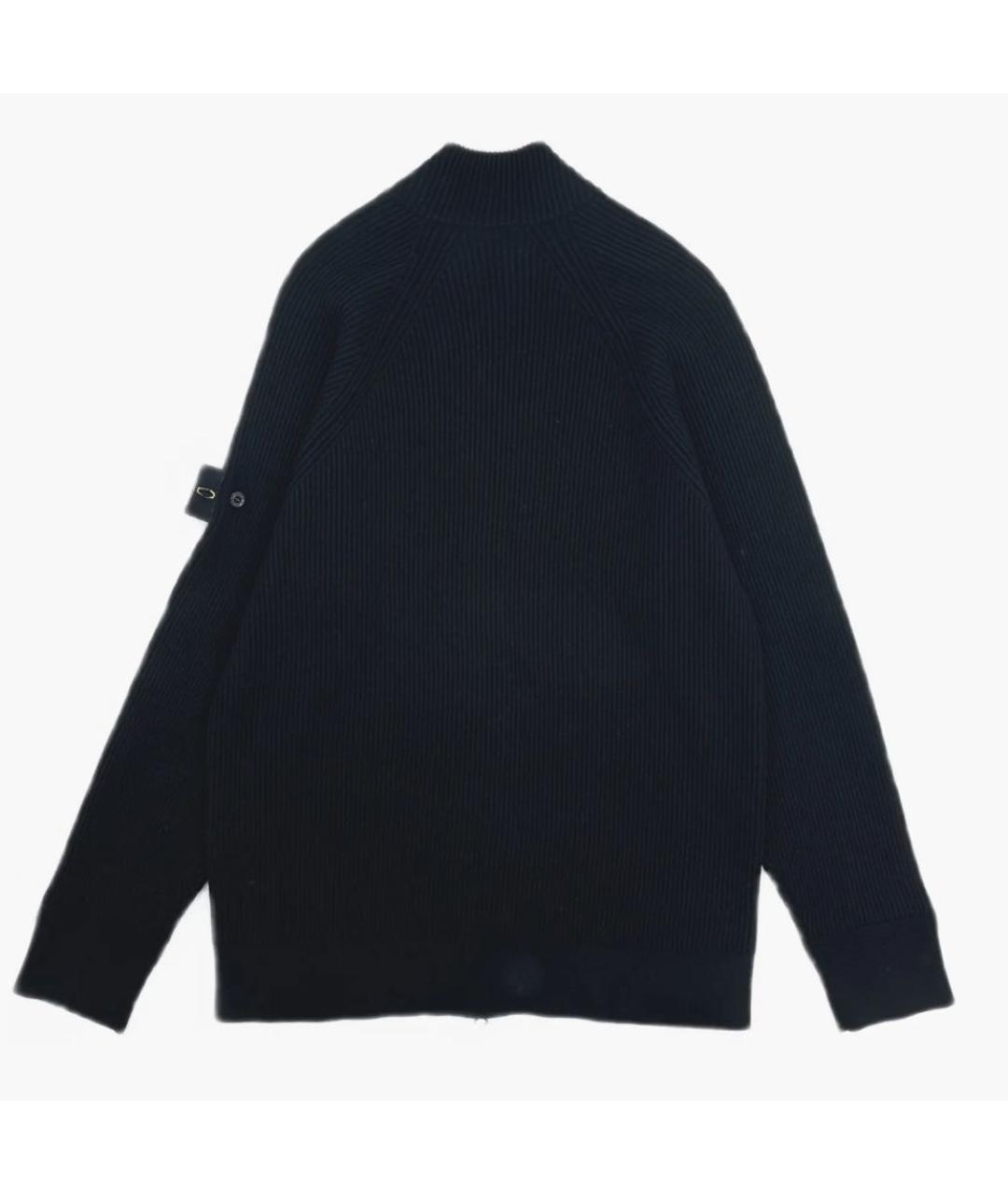 STONE ISLAND Черный шерстяной кардиган, фото 8