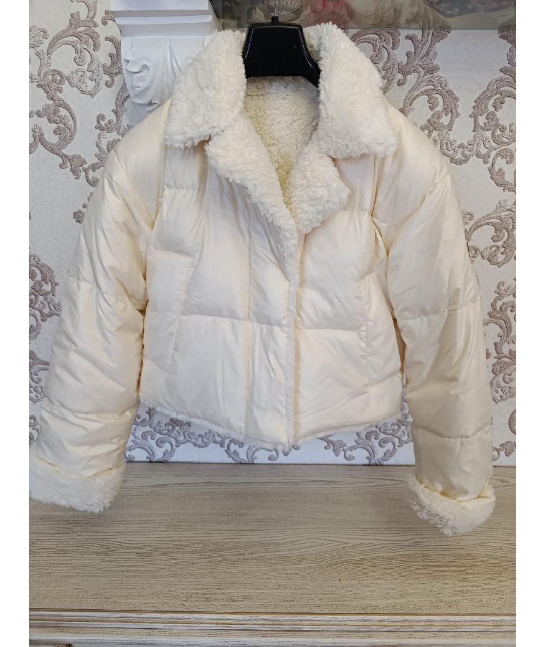 MICHAEL KORS Бежевый полиэстеровый пуховик, фото 7