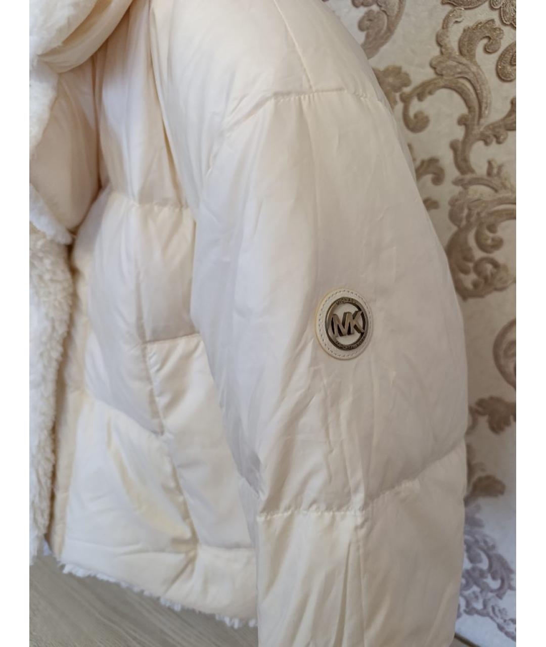 MICHAEL KORS Бежевый полиэстеровый пуховик, фото 4