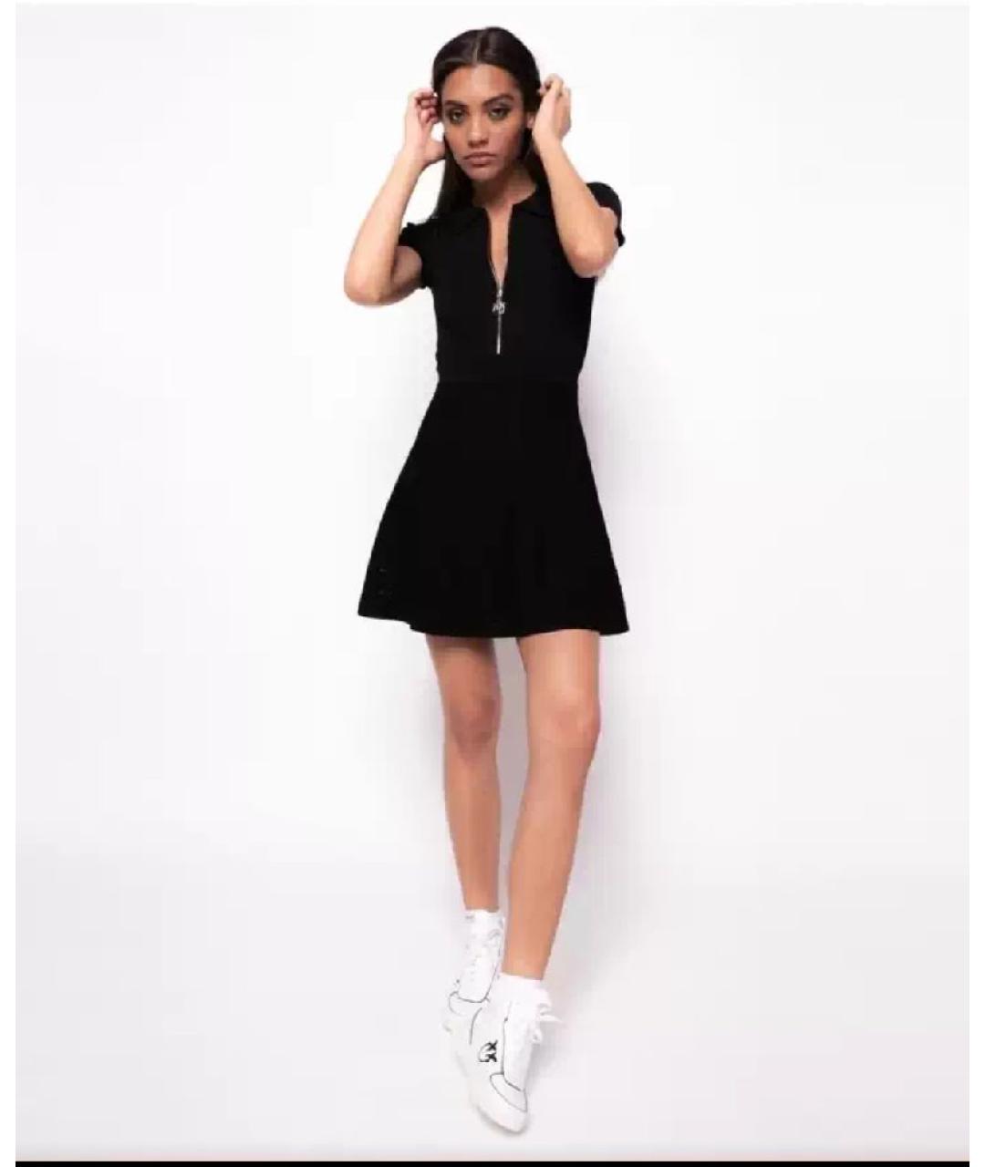 PINKO Темно-синее вискозное повседневное платье, фото 5